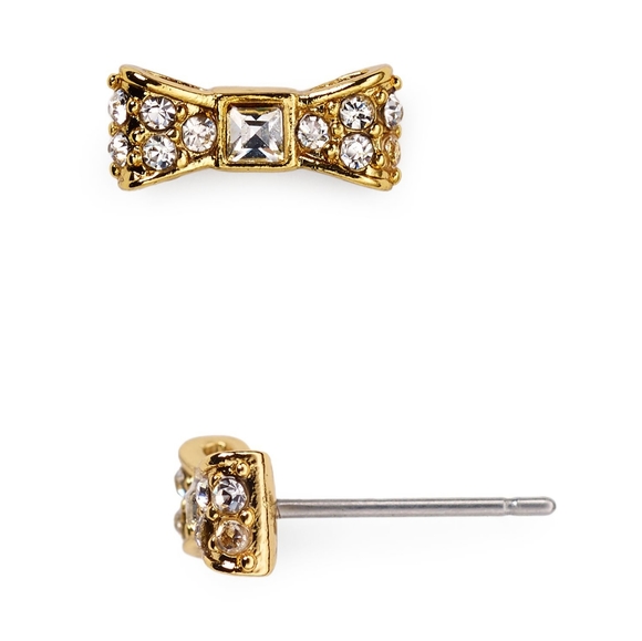 SALE Kate Spade Ready Set Bow Pave Bow Studs - Picture 3 of 7